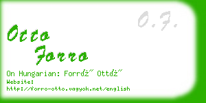 otto forro business card